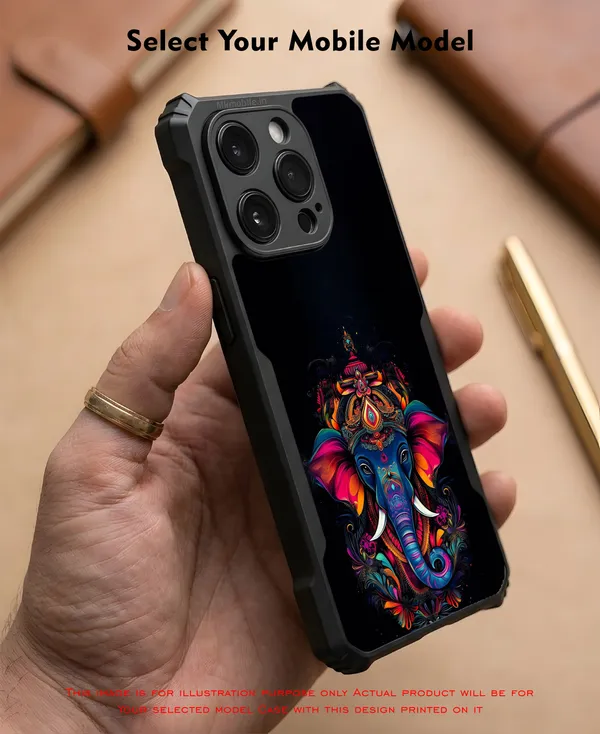 Colorful_Elephant_Ganapathy_Vinayagar_Design_Printed_Bumper_Glossy_Back_Case_Cover_With_Camera_Protection_Mk000074_Ip