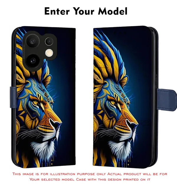 Blue_And_Yellow_Artistic_Lion_Design_Printed_Flip_Case_Cover_With_Camera_Protection_Mk000075_Fcuv