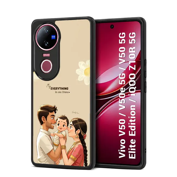 Beige_Illustrated_Family_Theme_Design_Printed_Premium_Glossy_Back_Case_Cover_With_Camera_Protection_For_Vivo_V50_/_V50e_/_V50_5g_Elite_Edition_/_iQOO_Z10r_5g_Mk000078_Bx