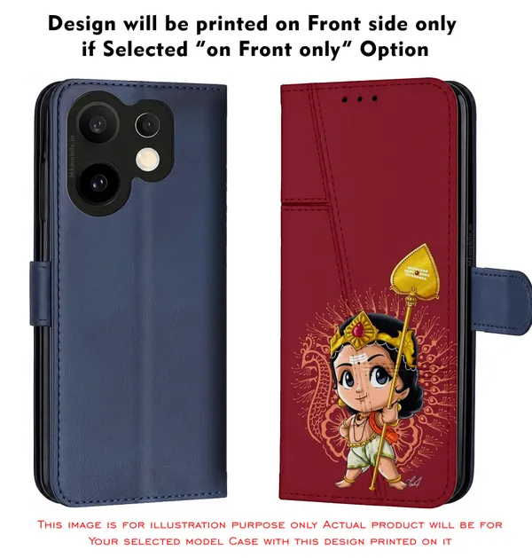 Murugan_Maroon_Design_Printed_Flip_Case_Cover_With_Camera_Protection_Mk000079_Fcuv