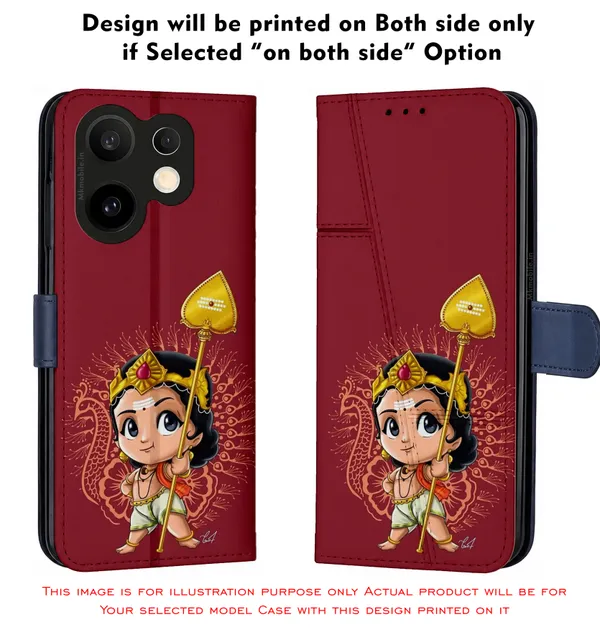 Murugan_Maroon_Design_Printed_Flip_Case_Cover_With_Camera_Protection_Mk000079_Fcuv