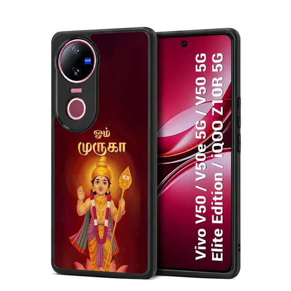 Om_Muruga_Tamil_Religious_Design_Printed_Premium_Glossy_Back_Case_Cover_With_Camera_Protection_For_Vivo_V50_/_V50e_/_V50_5g_Elite_Edition_/_iQOO_Z10r_5g_Mk000082_Bx