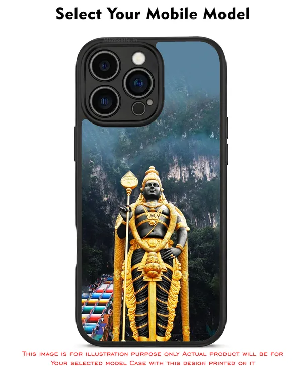 Lord_Murugan_Statue_Scenic_Mountain_Design_Printed_Premium_Glossy_Back_Case_Cover_With_Camera_Protection_Mk000088_Bx