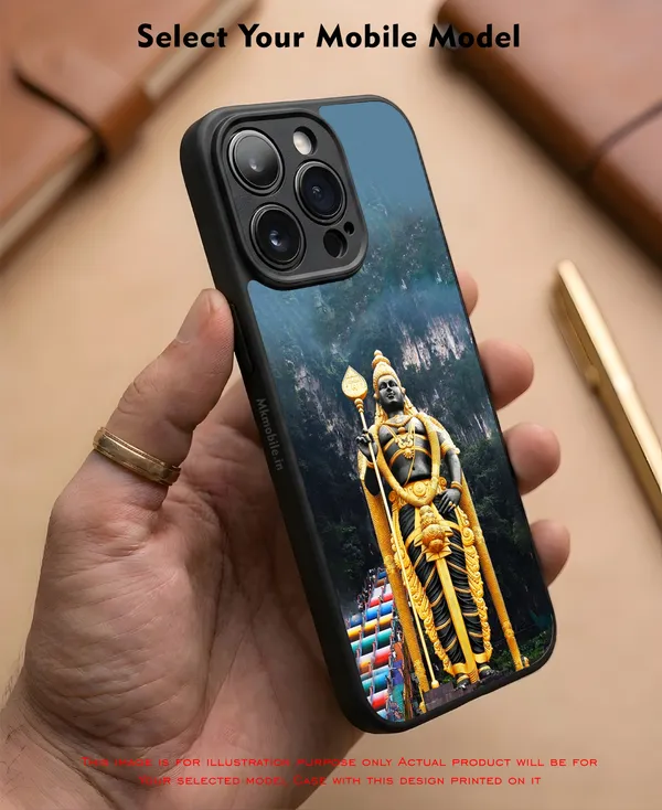 Lord_Murugan_Statue_Scenic_Mountain_Design_Printed_Premium_Glossy_Back_Case_Cover_With_Camera_Protection_Mk000088_Bx