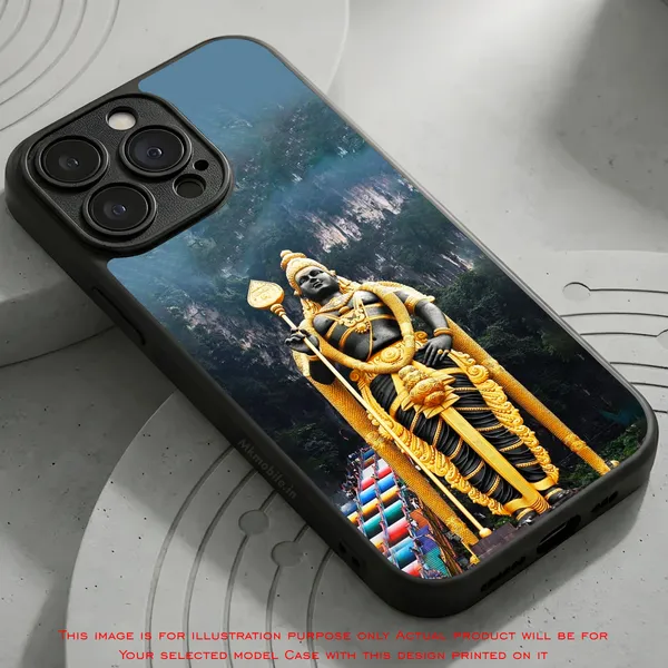 Lord_Murugan_Statue_Scenic_Mountain_Design_Printed_Premium_Glossy_Back_Case_Cover_With_Camera_Protection_Mk000088_Bx
