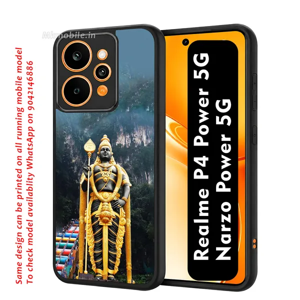 Lord_Murugan_Statue_Scenic_Mountain_Design_Printed_Premium_Glossy_Back_Case_Cover_With_Camera_Protection_For_Realme_P4_Power_5G_/_Narzo_Power_5G_Mk000088_Bx