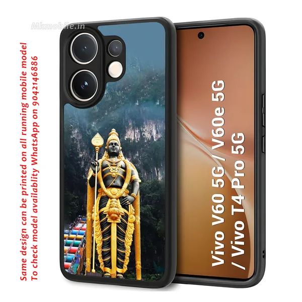 Lord_Murugan_Statue_Scenic_Mountain_Design_Printed_Premium_Glossy_Back_Case_Cover_With_Camera_Protection_For_Vivo_V60_5G_/_V60e_/_T4_Pro_5G_Mk000088_Bx