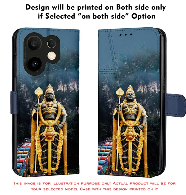 Lord_Murugan_Statue_Scenic_Mountain_Design_Printed_Flip_Case_Cover_With_Camera_Protection_Mk000088_Fcuv