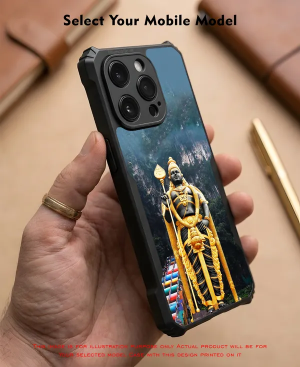 Lord_Murugan_Statue_Scenic_Mountain_Design_Printed_Bumper_Glossy_Back_Case_Cover_With_Camera_Protection_Mk000088_Ip
