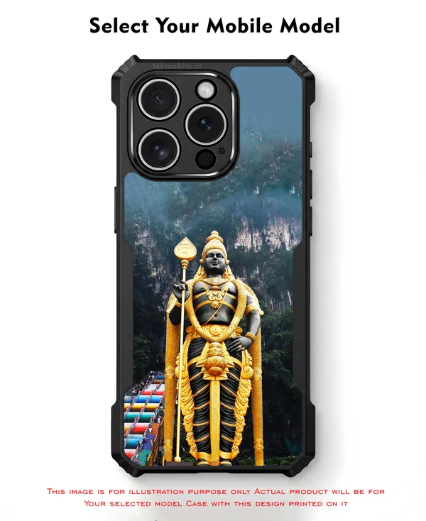 Lord_Murugan_Statue_Scenic_Mountain_Design_Printed_Bumper_Glossy_Back_Case_Cover_With_Camera_Protection_Mk000088_Ip