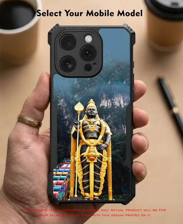 Lord_Murugan_Statue_Scenic_Mountain_Design_Printed_Bumper_Glossy_Back_Case_Cover_With_Camera_Protection_Mk000088_Ip