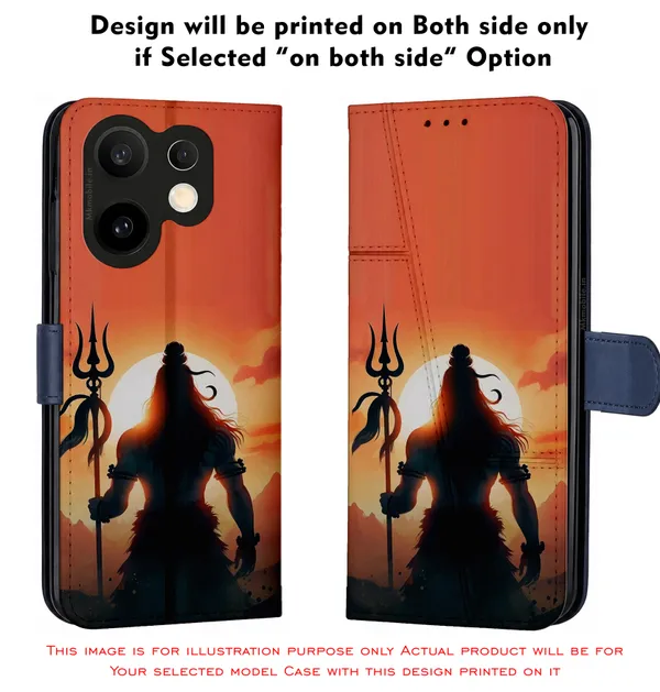 Lord_Shiva_Sunset_Silhouette_Design_Printed_Flip_Case_Cover_With_Camera_Protection_Mk000091_Fcuv
