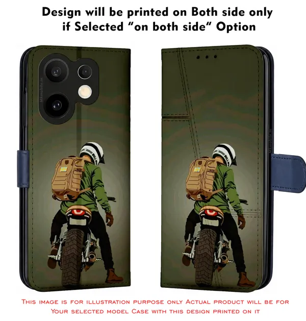 Biker_Illustration_Design_Printed_Flip_Case_Cover_With_Camera_Protection_Mk000101_Fcuv