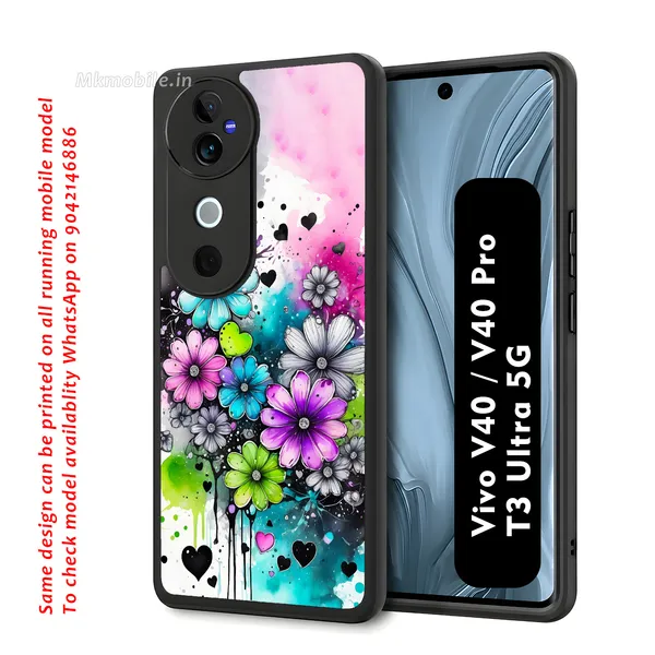 Floral_Watercolor_Design_Printed_Premium_Glossy_Back_Case_Cover_With_Camera_Protection_For_Vivo_V40_5G_/_V40_Pro_5G_/_T3_Ultra_5G_Mk000105_Bx