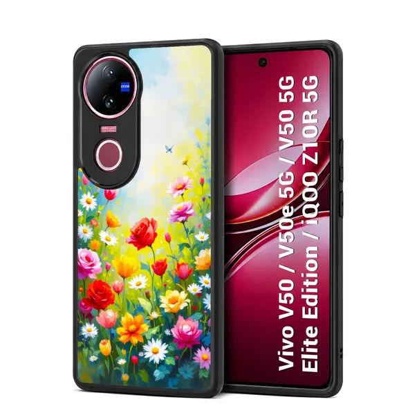 Vibrant_Floral_Garden_Design_Printed_Premium_Glossy_Back_Case_Cover_With_Camera_Protection_For_Vivo_V50_/_V50e_/_V50_5g_Elite_Edition_/_iQOO_Z10r_5g_Mk000106_Bx