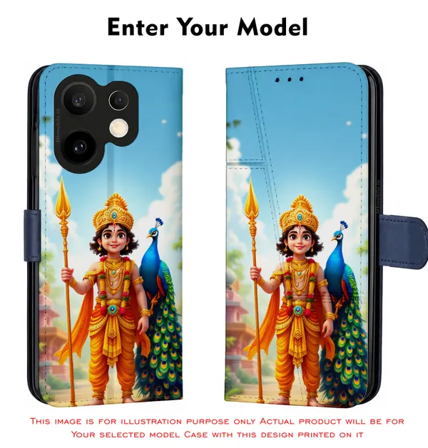 Murugan_Deity_Design_Printed_Flip_Case_Cover_With_Camera_Protection_Mk000107_Fcuv