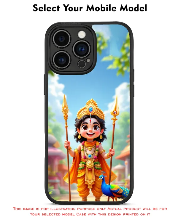 Bal_Murugan_With_Peacock__Design_Printed_Premium_Glossy_Back_Case_Cover_With_Camera_Protection_Mk000108_Bx