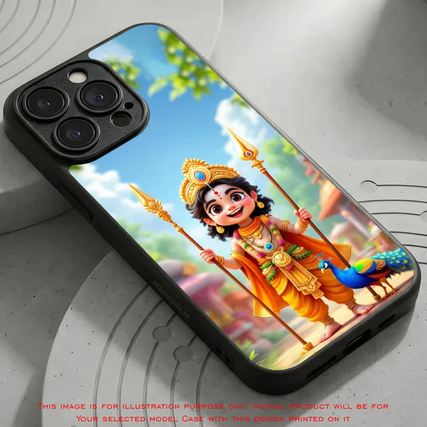 Bal_Murugan_With_Peacock__Design_Printed_Premium_Glossy_Back_Case_Cover_With_Camera_Protection_Mk000108_Bx