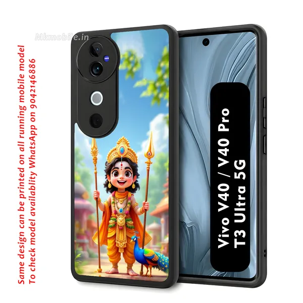 Bal_Murugan_With_Peacock_Design_Printed_Premium_Glossy_Back_Case_Cover_With_Camera_Protection_For_Vivo_V40_5G_/_V40_Pro_5G_/_T3_Ultra_5G_Mk000108_Bx
