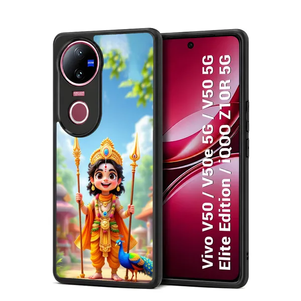 Bal_Murugan_With_Peacock_Design_Printed_Premium_Glossy_Back_Case_Cover_With_Camera_Protection_For_Vivo_V50_/_V50e_/_V50_5g_Elite_Edition_/_iQOO_Z10r_5g_Mk000108_Bx