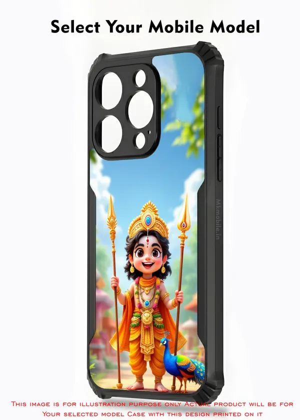 Bal_Murugan_With_Peacock__Design_Printed_Bumper_Glossy_Back_Case_Cover_With_Camera_Protection_Mk000108_Ip