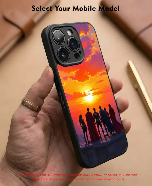 Justice_League_Sunset_Silhouette_Design_Printed_Premium_Glossy_Back_Case_Cover_With_Camera_Protection_Mk000116_Bx