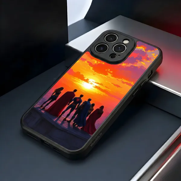 Justice_League_Sunset_Silhouette_Design_Printed_Premium_Glossy_Back_Case_Cover_With_Camera_Protection_Mk000116_Bx
