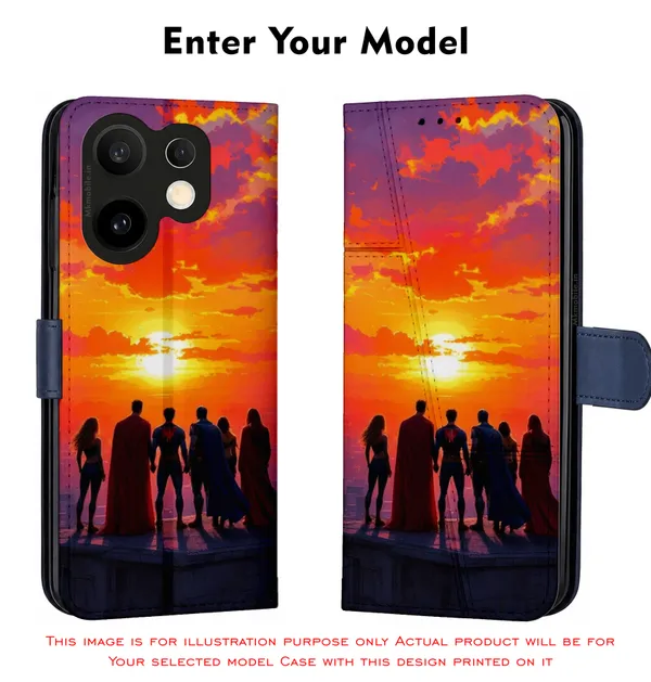 Justice_League_Sunset_Silhouette_Design_Printed_Flip_Case_Cover_With_Camera_Protection_Mk000116_Fcuv
