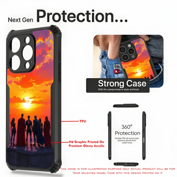 Justice_League_Sunset_Silhouette_Design_Printed_Bumper_Glossy_Back_Case_Cover_With_Camera_Protection_Mk000116_Ip