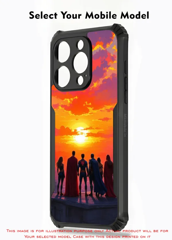 Justice_League_Sunset_Silhouette_Design_Printed_Bumper_Glossy_Back_Case_Cover_With_Camera_Protection_Mk000116_Ip