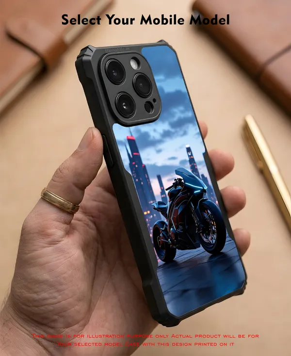 Black_Sports_Bike_City_Skyline_Design_Printed_Bumper_Glossy_Back_Case_Cover_With_Camera_Protection_Mk000140_Ip