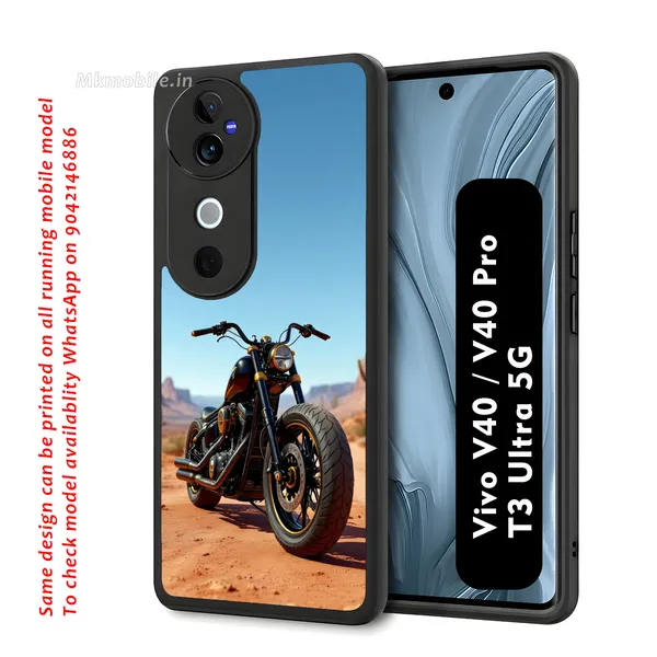 Black_Motorcycle_Design_Printed_Premium_Glossy_Back_Case_Cover_With_Camera_Protection_For_Vivo_V40_5G_/_V40_Pro_5G_/_T3_Ultra_5G_Mk000141_Bx
