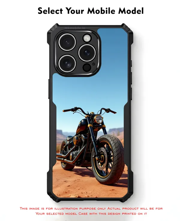 Black_Motorcycle__Design_Printed_Bumper_Glossy_Back_Case_Cover_With_Camera_Protection_Mk000141_Ip