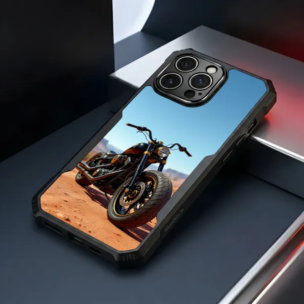 Black_Motorcycle__Design_Printed_Bumper_Glossy_Back_Case_Cover_With_Camera_Protection_Mk000141_Ip