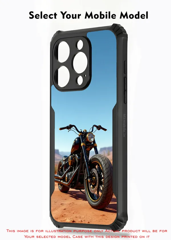 Black_Motorcycle__Design_Printed_Bumper_Glossy_Back_Case_Cover_With_Camera_Protection_Mk000141_Ip