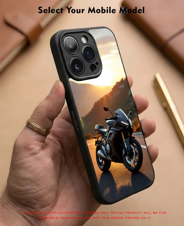 Motorcycle_Sunset_Scenic_Design_Printed_Premium_Glossy_Back_Case_Cover_With_Camera_Protection_Mk000143_Bx