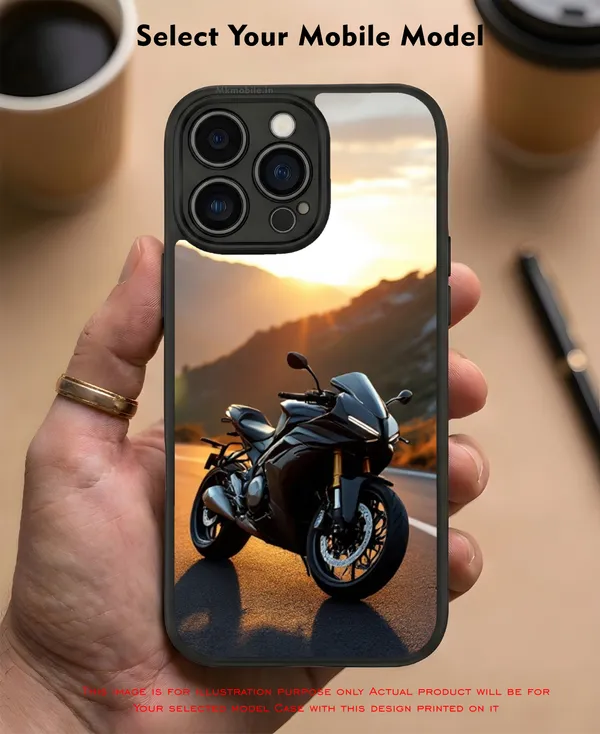 Motorcycle_Sunset_Scenic_Design_Printed_Premium_Glossy_Back_Case_Cover_With_Camera_Protection_Mk000143_Bx