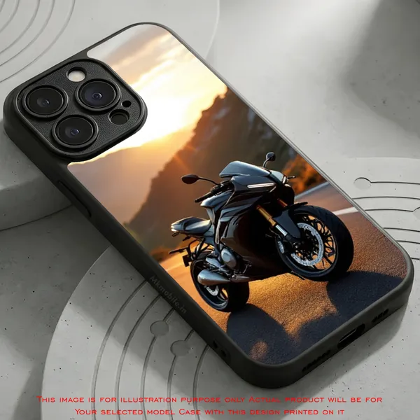 Motorcycle_Sunset_Scenic_Design_Printed_Premium_Glossy_Back_Case_Cover_With_Camera_Protection_Mk000143_Bx