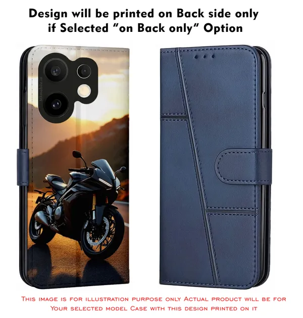 Motorcycle_Sunset_Scenic_Design_Printed_Flip_Case_Cover_With_Camera_Protection_Mk000143_Fcuv