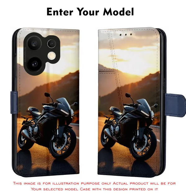 Motorcycle_Sunset_Scenic_Design_Printed_Flip_Case_Cover_With_Camera_Protection_Mk000143_Fcuv