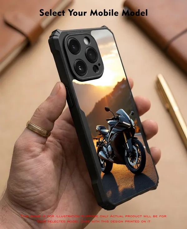 Motorcycle_Sunset_Scenic_Design_Printed_Bumper_Glossy_Back_Case_Cover_With_Camera_Protection_Mk000143_Ip