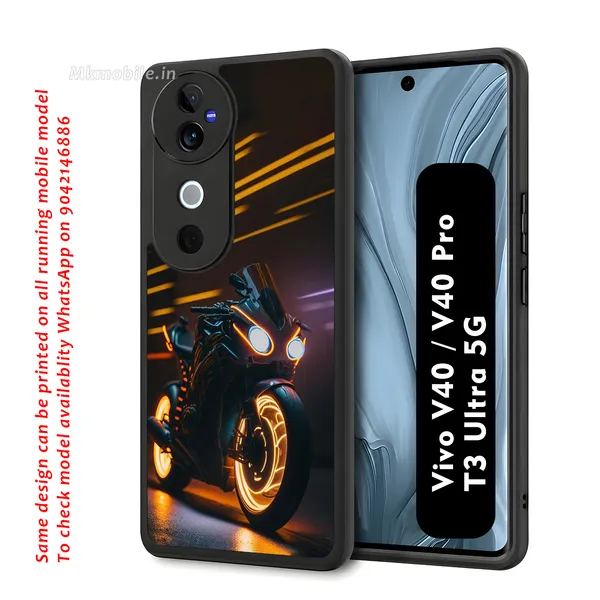 Black_Motorcycle_Design_Printed_Premium_Glossy_Back_Case_Cover_With_Camera_Protection_For_Vivo_V40_5G_/_V40_Pro_5G_/_T3_Ultra_5G_Mk000151_Bx