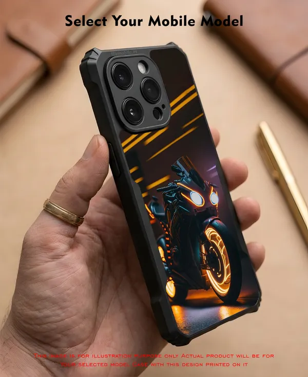 Black_Motorcycle_Design_Printed_Bumper_Glossy_Back_Case_Cover_With_Camera_Protection_Mk000151_Ip