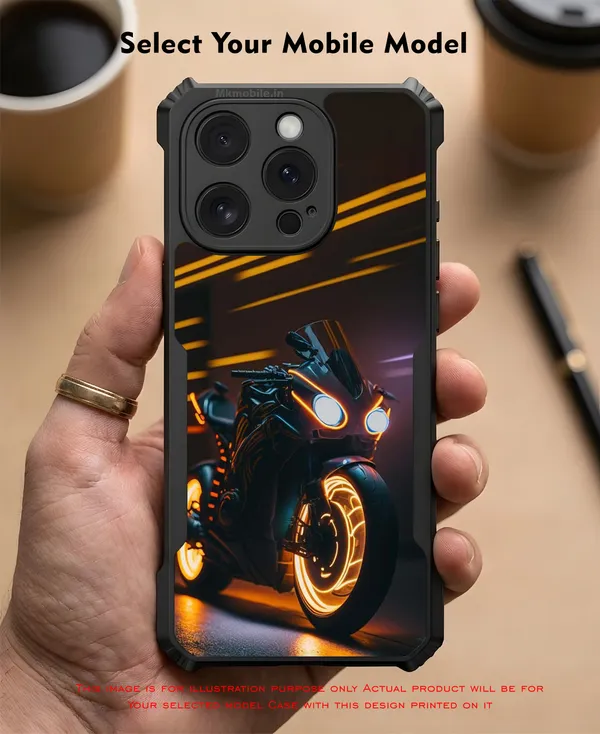 Black_Motorcycle_Design_Printed_Bumper_Glossy_Back_Case_Cover_With_Camera_Protection_Mk000151_Ip