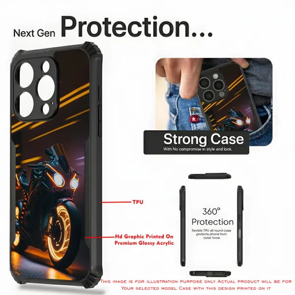 Black_Motorcycle_Design_Printed_Bumper_Glossy_Back_Case_Cover_With_Camera_Protection_Mk000151_Ip