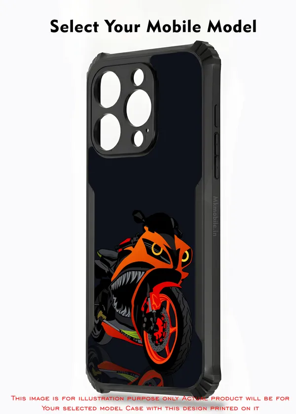 Black_Motorcycle_Design_Printed_Bumper_Glossy_Back_Case_Cover_With_Camera_Protection_Mk000153_Ip