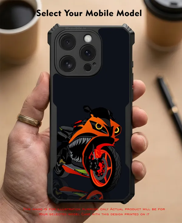 Black_Motorcycle_Design_Printed_Bumper_Glossy_Back_Case_Cover_With_Camera_Protection_Mk000153_Ip