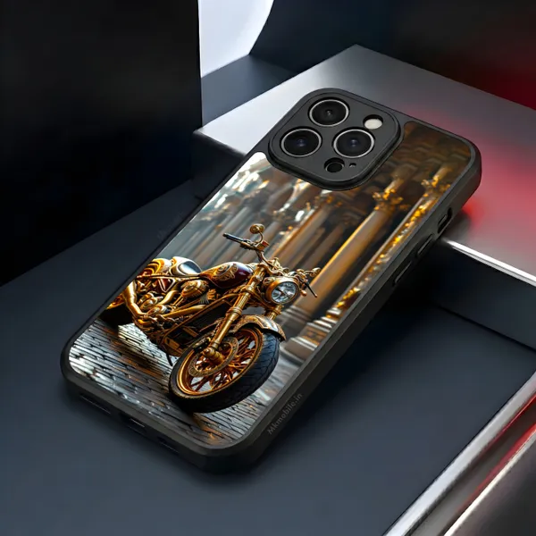 Golden_Motorcycle_Design_Printed_Premium_Glossy_Back_Case_Cover_With_Camera_Protection_Mk000154_Bx