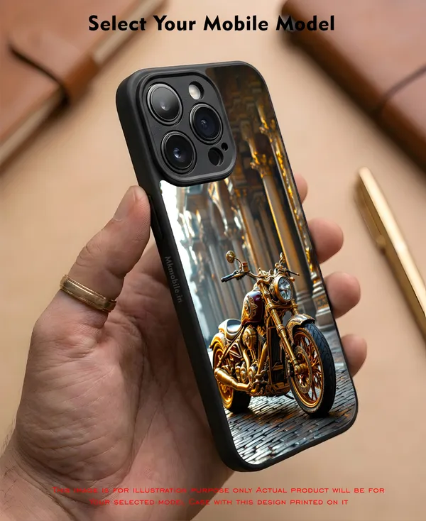 Golden_Motorcycle_Design_Printed_Premium_Glossy_Back_Case_Cover_With_Camera_Protection_Mk000154_Bx