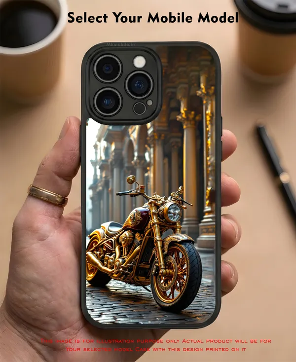 Golden_Motorcycle_Design_Printed_Premium_Glossy_Back_Case_Cover_With_Camera_Protection_Mk000154_Bx